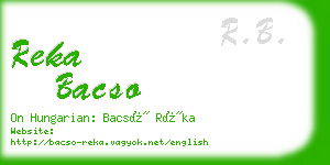 reka bacso business card